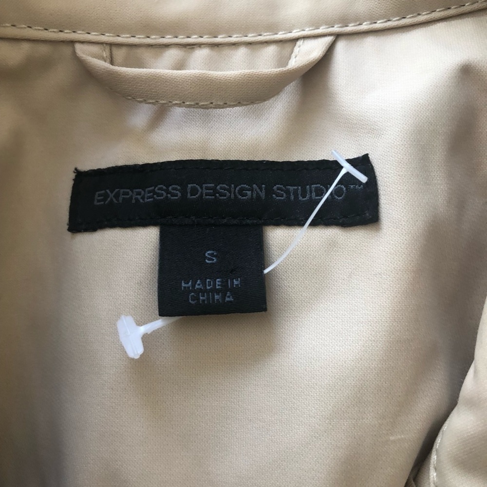 Tan Trench Rain Coat | EXPRESS - Picture 4 of 8